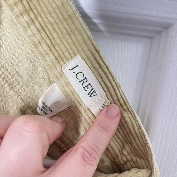 J Crew Corduroy Women Timeless Classic Mom Mum Fit Pants size 14 Petite - Picture 5 of 7